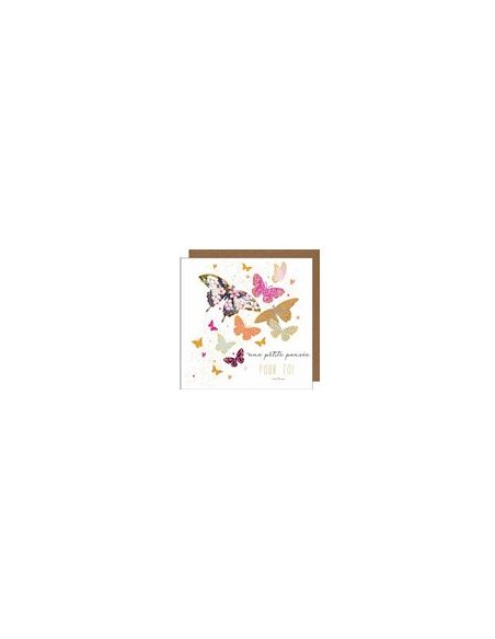 Carte double 16x16 + enveloppe "Une petite pensée POUR TOI"