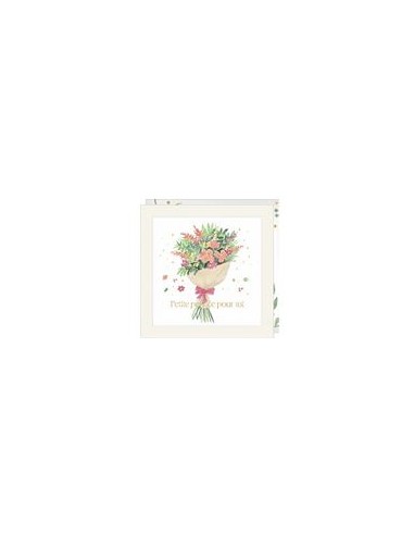 Carte double 15x15 + enveloppe "Petite pensée pour toi  "