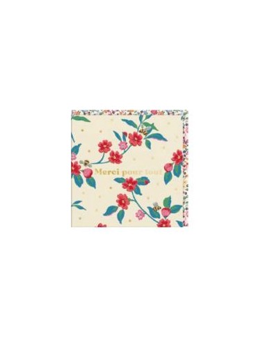 Carte double 10.5x10.5 + enveloppe "Merci pour tout "