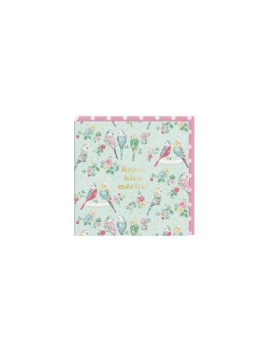 Carte double 10.5x10.5 + enveloppe "Repos bien mérité "