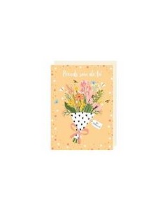 Carte double maxi 24x32 + enveloppe satinée  "Bon rétablissement"