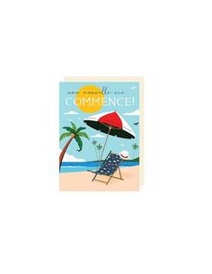 Carte double maxi 24x32+ enveloppe satinée "Ma nouvelle vie COMMENSE ! "