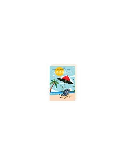 Carte double maxi 24x32+ enveloppe satinée "Ma nouvelle vie COMMENSE ! "