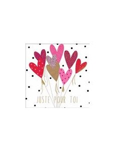 Carte double 17x17 + enveloppe "JUSTE POUR TOI"