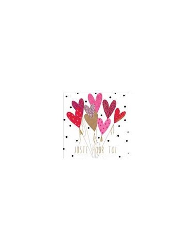 Carte double 17x17 + enveloppe "JUSTE POUR TOI"