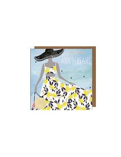 Carte double 17x17 + enveloppe "Joyeux ANNIVERSAIRE"