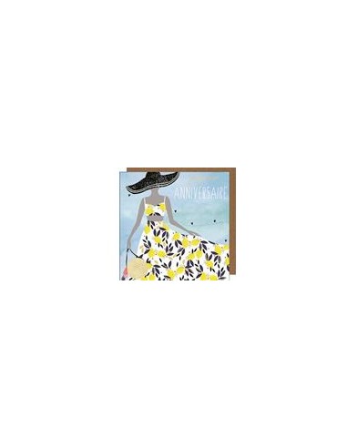 Carte double 17x17 + enveloppe "Joyeux ANNIVERSAIRE"