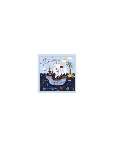 Carte PUZZLE LE PETIT PIRATE 17x17 + enveloppe+ mini carte "BON ANNIVERSAIRE PIRATE ! "