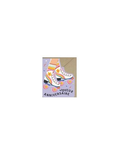 Carte double 10x12 + enveloppe "JOYEUX ANNIVERSAIRE  "