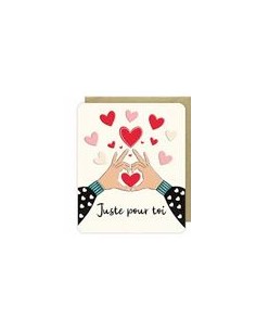 Carte double 10x12 + enveloppe "Juste pour toi  " 2