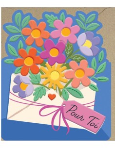 Carte double 10x12 + enveloppe "Pour Toi  "