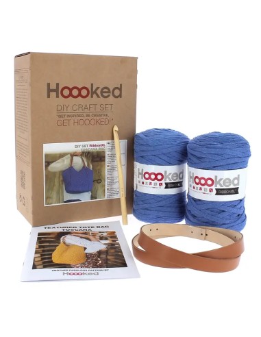 Sac fourre-tout en crochet Toscana Bleu kit complet