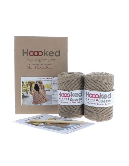 Sac crochet surdimensionné beige kit complet DIY