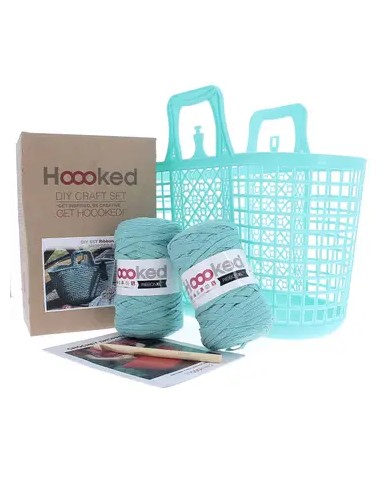 Sac Shopping au crochet  vert kit complet