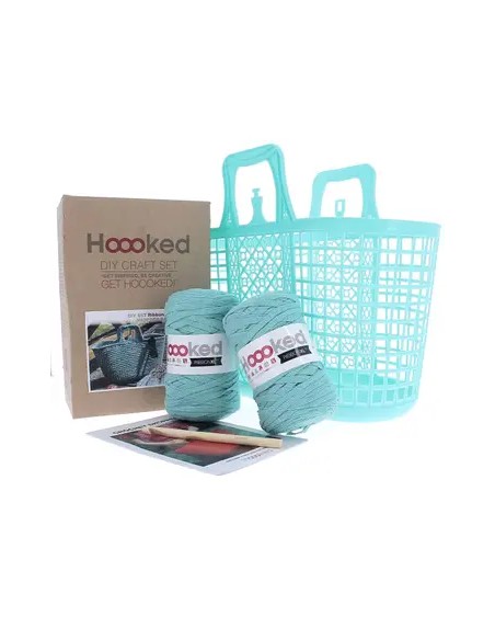 Sac Shopping au crochet  vert kit complet