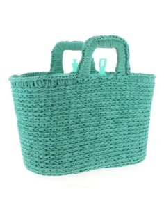 Sac Shopping au crochet  vert kit complet 2