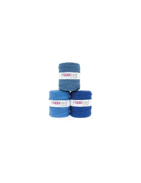 Bobine fil à tricoter tee-shirt Bleu