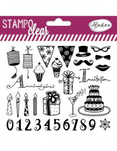 Stampo clear anniversaire adulte