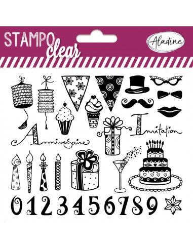 Stampo clear anniversaire adulte