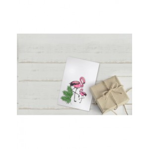 Duo clear + die cut flamand rose