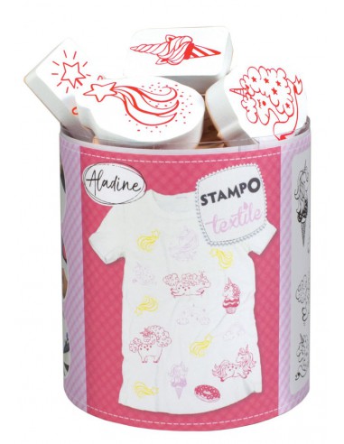 Stampo textile magical licorne