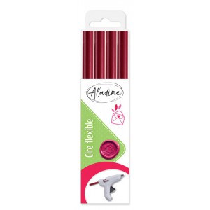 Pack 4 batons cire flexible ronds pourpre