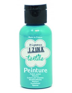 Izink peinture textile bleu vert soie 50 ml