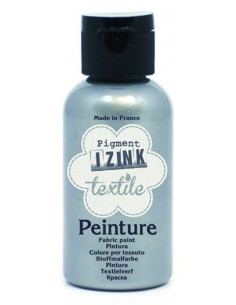 Izink peinture textile argent silver 50 ml
