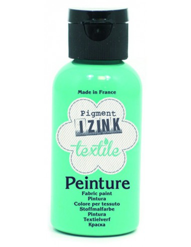 Izink peinture textile vert d'eau tulle 50 ml