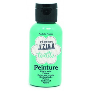 Izink peinture textile vert d'eau tulle 50 ml