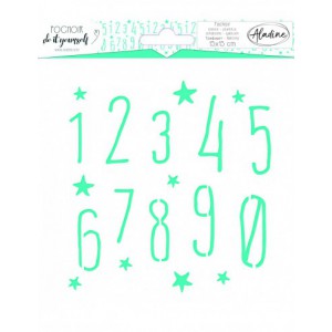 Pochoir carré diy chiffre
