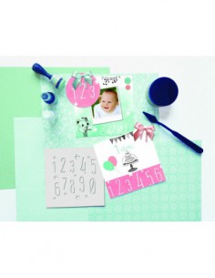 Pochoir carré diy chiffre 2