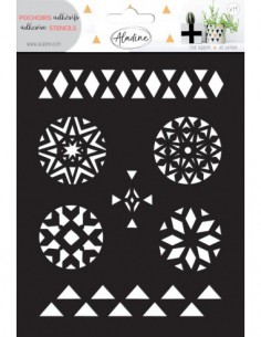 Pochoir pour deco beton triangle