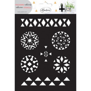 Pochoir pour deco beton triangle