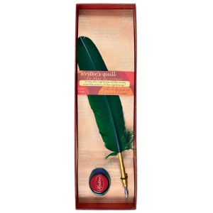 La plume des ecrivains verte