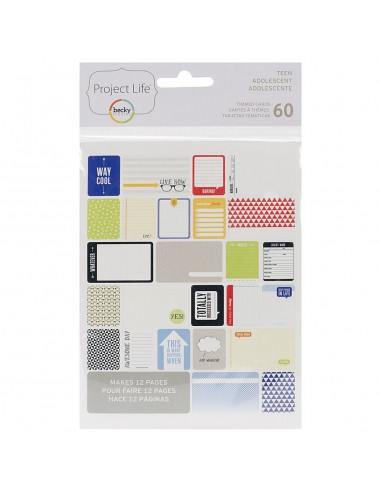 Project Life 60 cartes thematiques -  Teen Boy