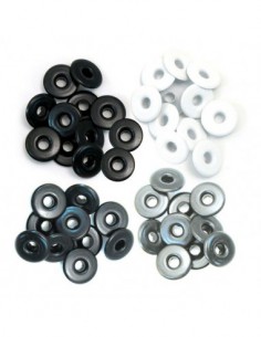 Oeillets WIDE - noir, gris, argent, blanc