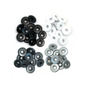Oeillets WIDE - noir, gris, argent, blanc