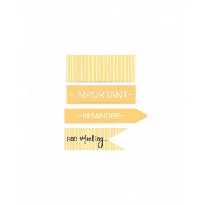 Washi tape - Reminder Yellow