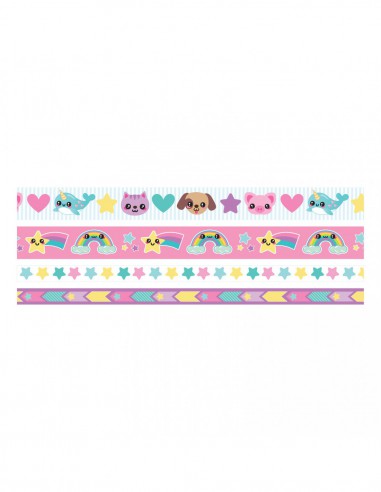 Washi Tape  Kawaï 4 rouleaux