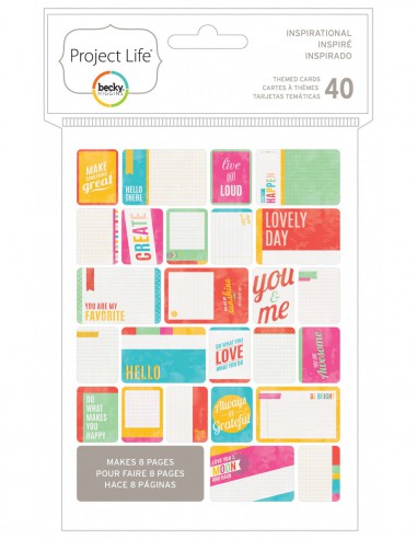 Project Life -Theme Cards Inspirational - 40 cartes
