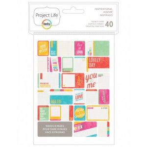 Project Life -Theme Cards Inspirational - 40 cartes
