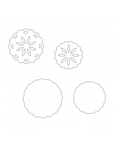 Magnetic Die Set 4PK - Flower Concho