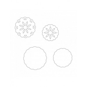 Magnetic Die Set 4PK - Flower Concho