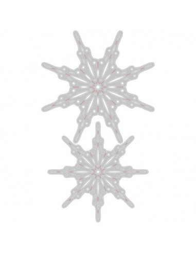 Thinlits set de 2pcs Flocons de neige fantaisistes