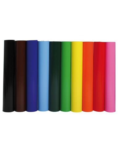 POCHETTE 10 feuilles de papier de couleur lissé gommé - 25X32