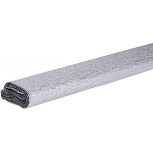 1 rouleau papier crépon argenté -  2,50X0,50M - 72G