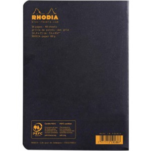 CAHIER NOIR CLASSIQUE 14,8x21cm 96Pages DOT bullet journal