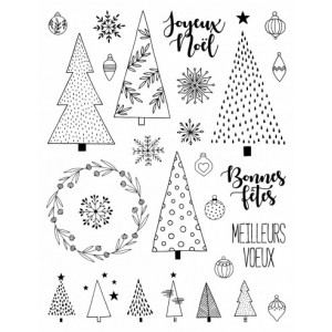 Set tampon transparent - Cosy Christmas