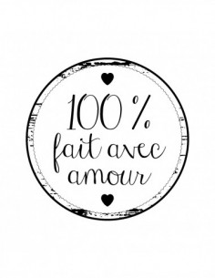 Tampon bois woodies - Amour100% fait avec amour
